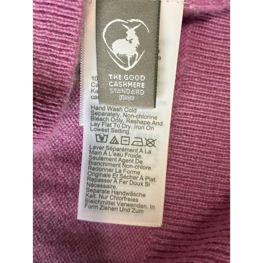 J.Crew Womens 100% Cashmere Crewneck Sweater Purple BA400 FA23 Size Medium
